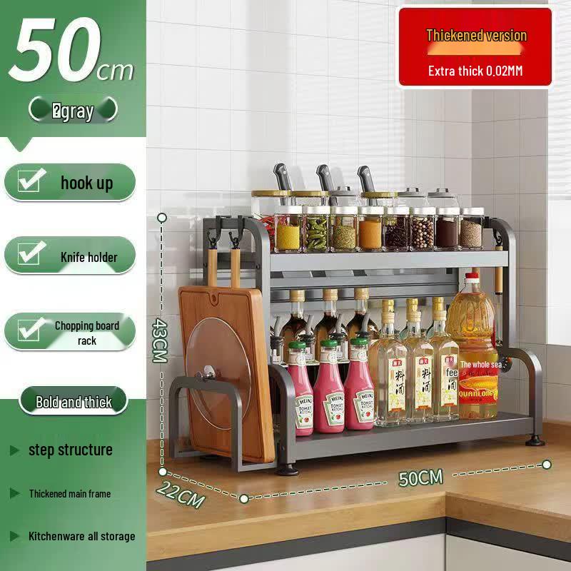 Multi-functional Kitchen Countertop Storage Rack