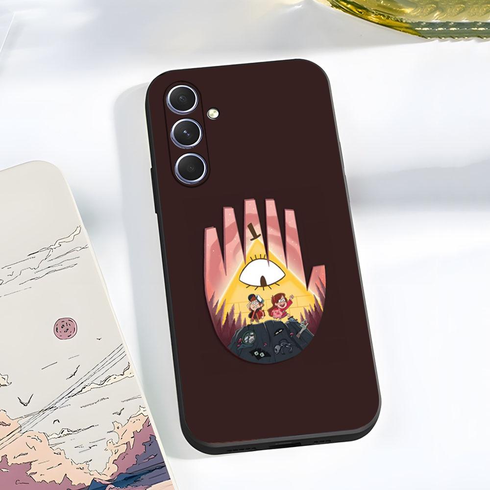 Cartoon G-gravity Retro F-falls Phone Case For Samsung A56 A36 A26 A16 A15 A25 A35 A55 A14 A34 A24 A54 Black Soft Shell Samsung A13 5G
