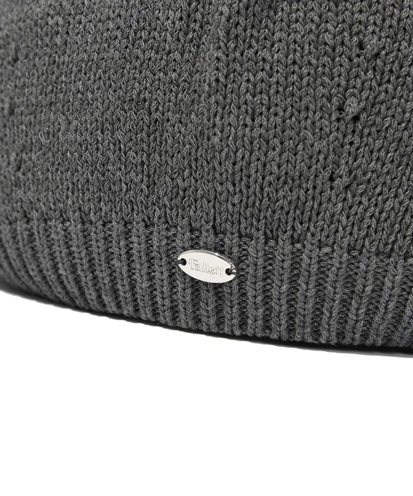 FALLETT Summer Knit Beret Charcoal