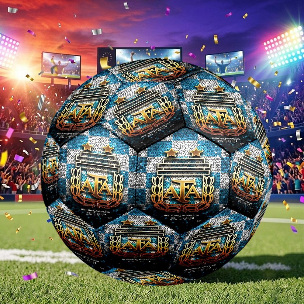 1pc Argentina Football Crest Size 5 Soccer Ball, Suitable for Practice Matches/tournament Training,Lightweight and Durable logo70711