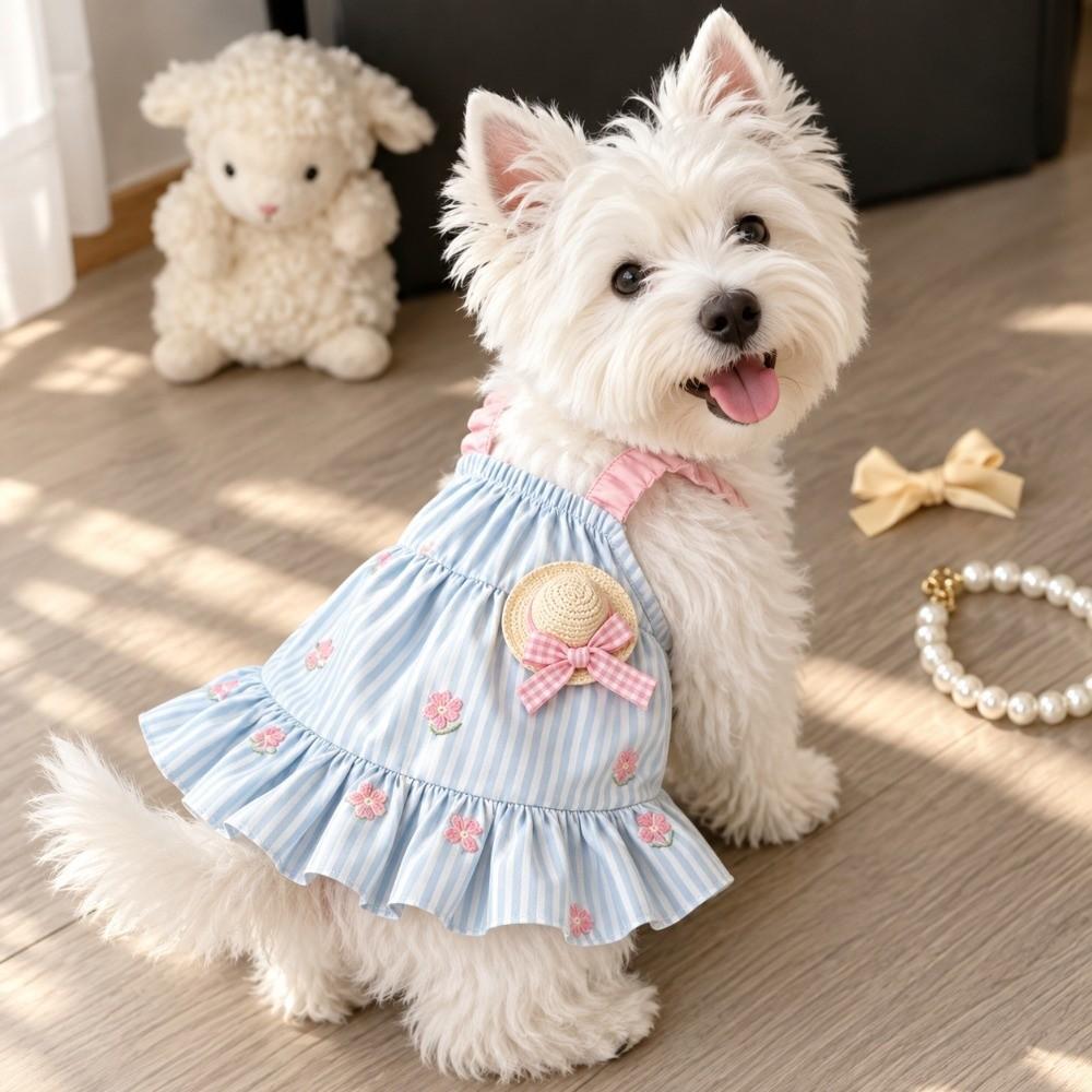Breathable Cat Dog Dress Sleeveless Cat Dog Outfit Fashion Pet Sundress  Pet Supplies