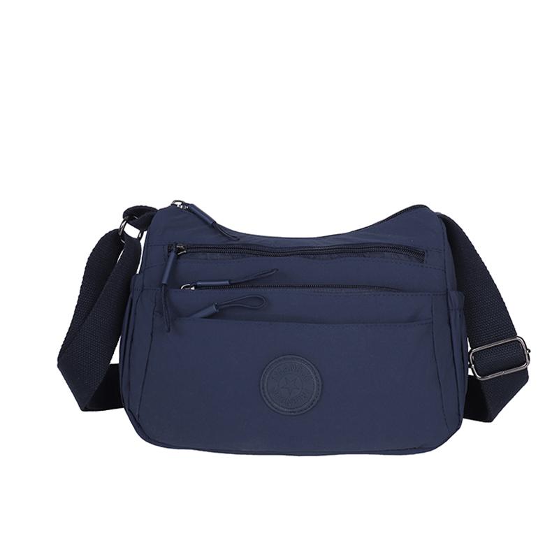 Solid Color Crossbody Bag Women's Multi-Compartment Lightweight Shoulder Bag