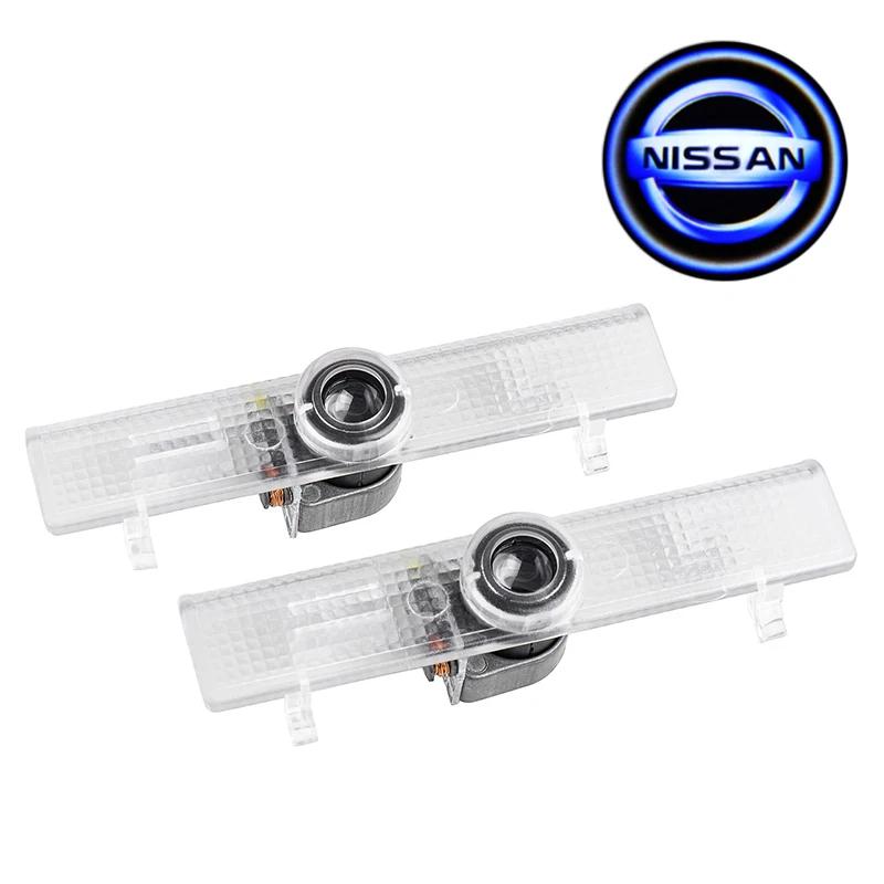 2PCS Car Door Welcome Lights Ghost Shadow Courtesy Lamps for Nissan Terra Altima Teana Amadar Navara Maxima Pathfinder Quest