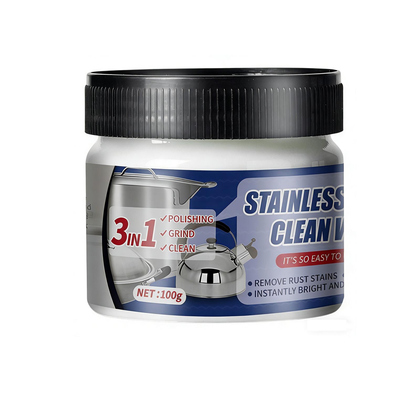 

Stainless Steel Cleaning Paste, Remover & Polish For Cookware & Appliances One Size