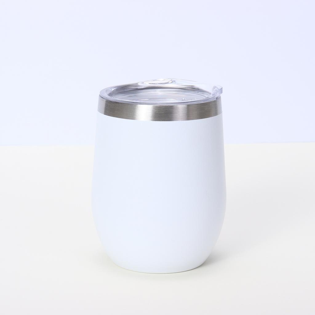 Hot-Selling 12oz Straight Cup Stainless Steel Double Wall Vacuum Insulated Wine Tumbler Straw Travel Office Use Modern