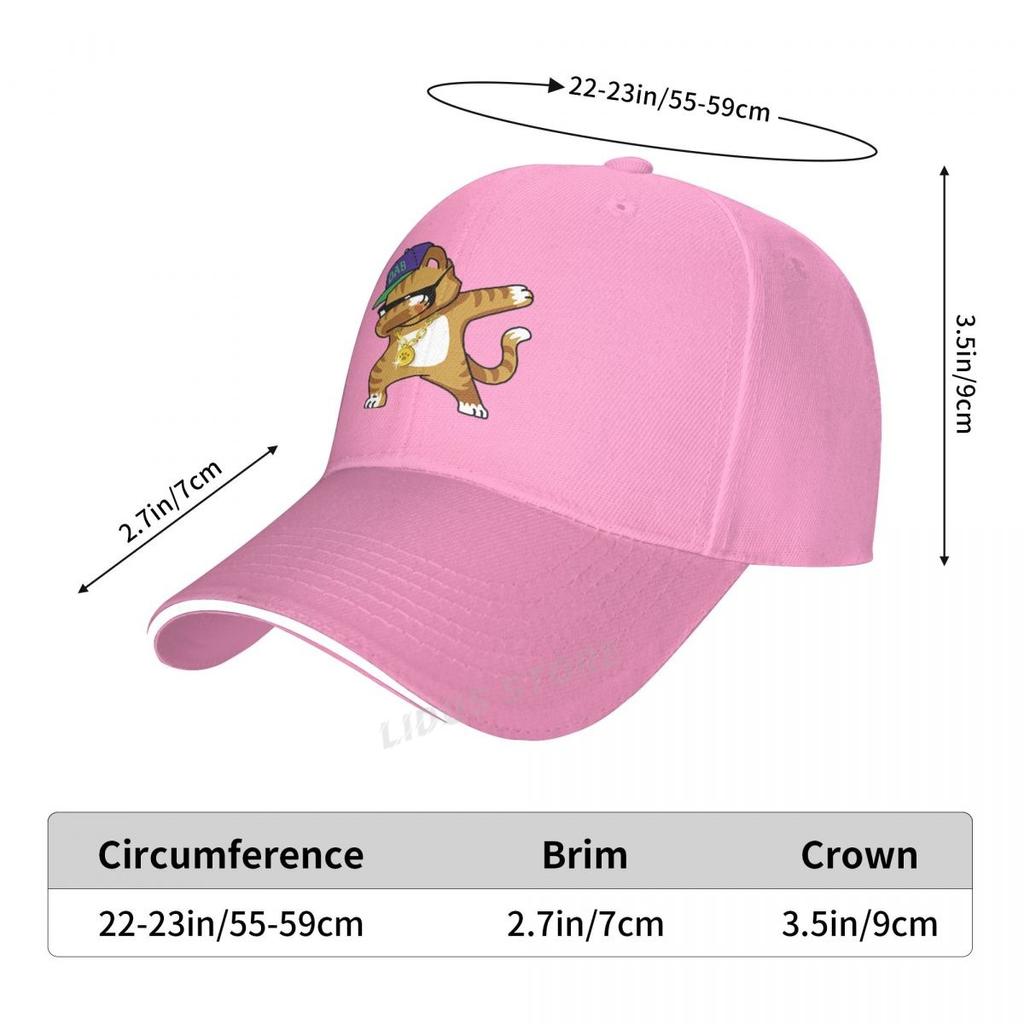 Summer Dabbing Men Women Hip Hop Cap Gothic Funny Print Dabbing Cat Baseball Cap Unisex Adjustable Hip Hop Snapback Hat