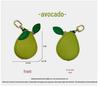 Fresh Style Leather Fruit Coin Purse Keychain Charm
