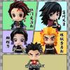 5Pcs Anime Demon Slayer Set Toy Figure Action Figure Kamado Tanjirou Nezuko Car Ornament Desktop Zenitsu Decorative Inosuke Doll