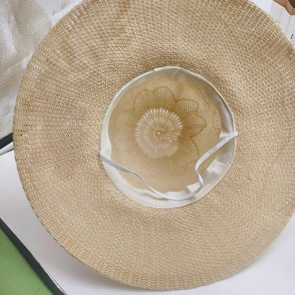 Summer New Women's Large Eaves Hat Flower Foldable Sunscreen Hat Versatile UV Resistant Sun Hat