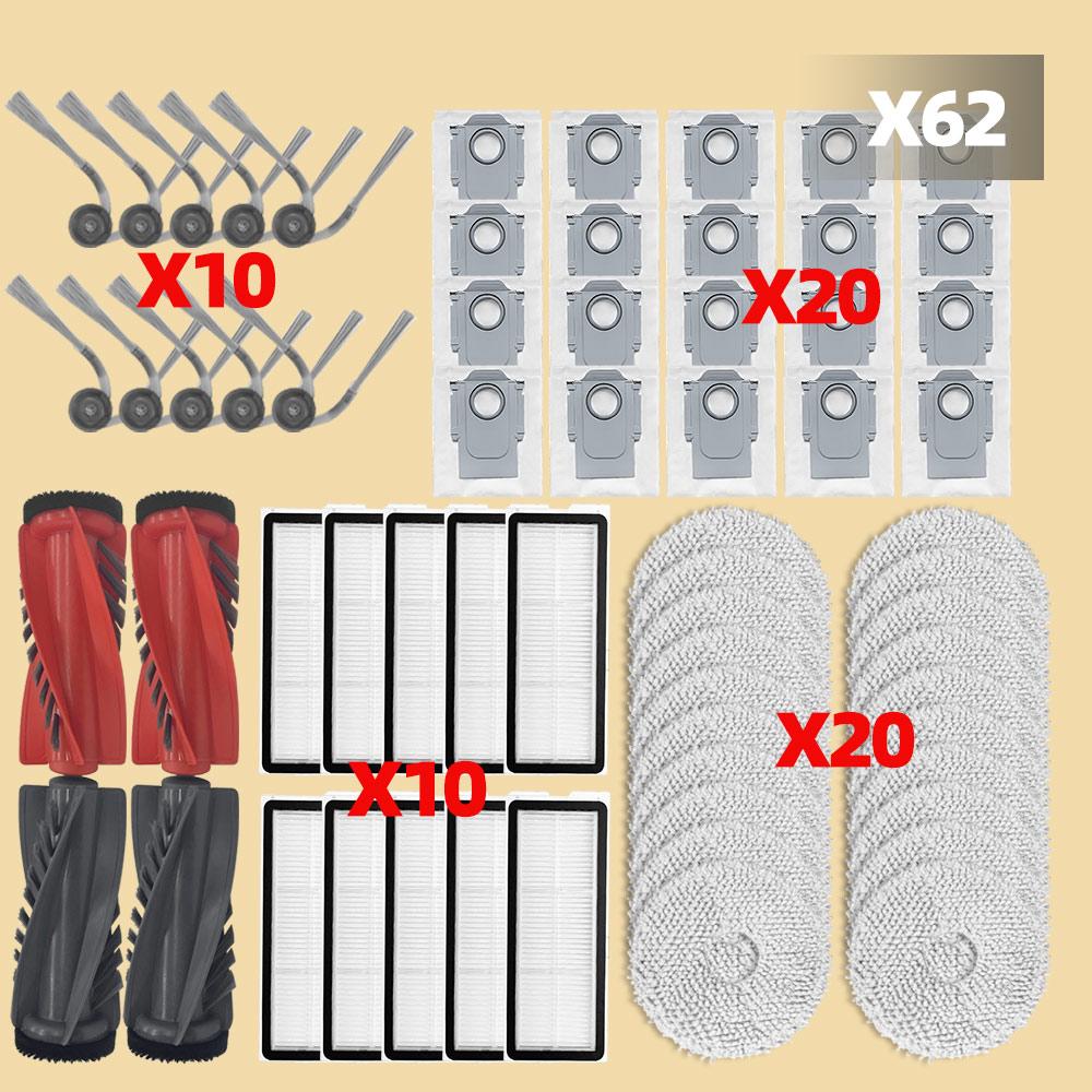 Passend für Roborock Qrevo C pro / Qrevo CurvC Staubsauger: Ersatzteile und Zubehör: Hauptbürste, Seitenbürste, Filter, HEPA-Filter, Wischmopp, Staubbeutel
