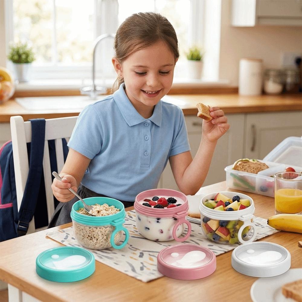 Leak Proof Oatmeal Cup Food Grade Yogurt Jar BPA Free Salad Cup  Breakfast