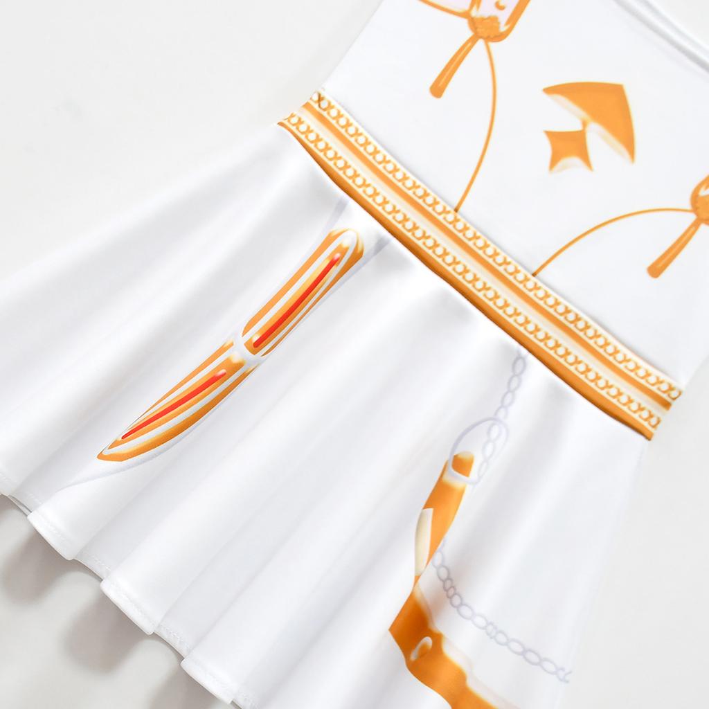 Kids Girls Casual Cute Cartoon Print Vest Sleeveless Dress Dance Cosplay Wear