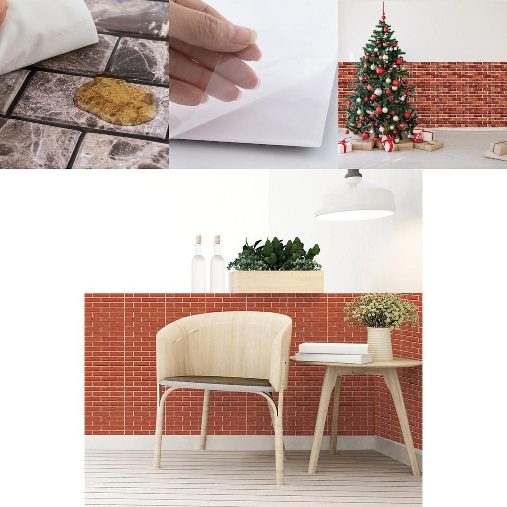 3d Brick Tile Sticker Self-adhesive Wall Panel Decals For Waterproof Home Decor