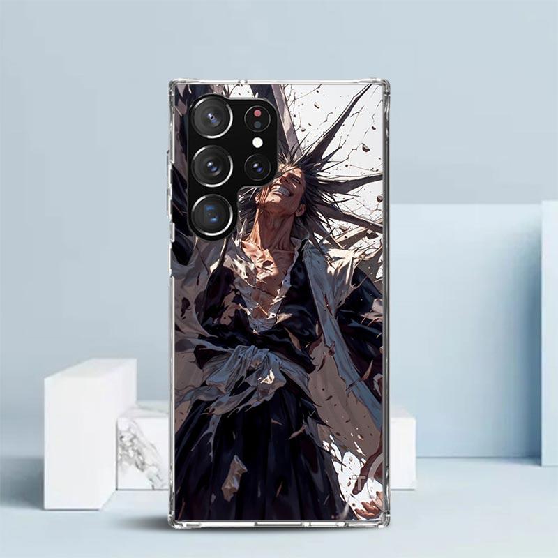 

Zaraki Kenpachi Bleach Phone Case For Samsung Galaxy S24 S25 Edge S26 Ultra S22 S23 Plus S21 + S20 FE Soft TPU Back Cover Galaxy Samsung S24 Plus