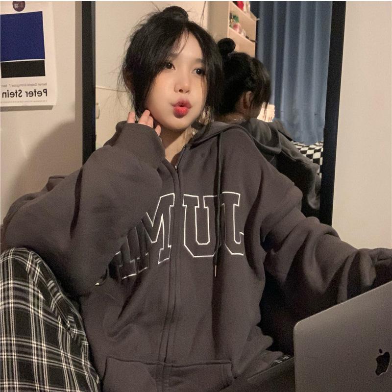 Women Long Sleeve Hooded V Neck Loose Pullovers Female Tops Solid Color Sweatshirts