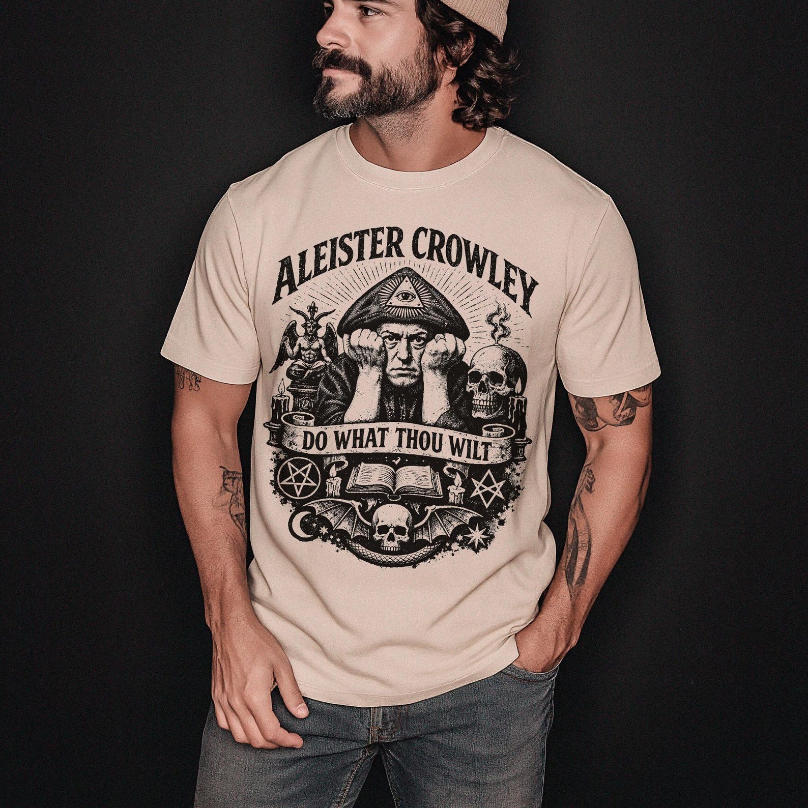 Aleister Crowley Shirt: Thelema T-Shirt | Esoteric Philosophy Unisex Tee | Occult Witchcraft Design | Hermetic Order Shirt | Thelemite Gift 2XL