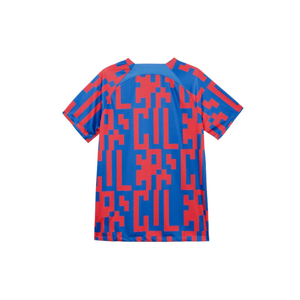 Nike Geometric Pattern Full Print Round Neck Short Sleeve Soccer Jersey Retro Men Jersey Signal-Blue DJ8560-404