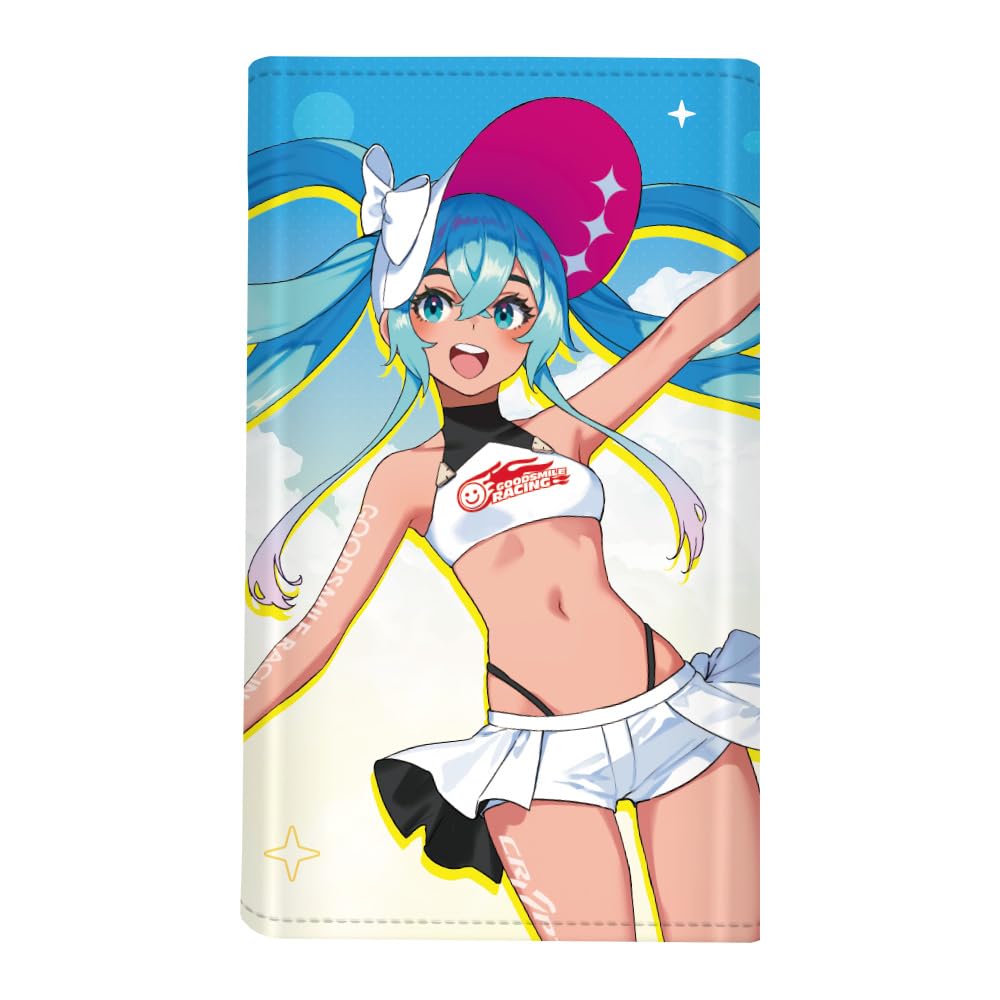 Caravan Racing Miku 2024 Summer Holiday Ver. Key Case, Approx. 110 x 57 x 15mm, Made of PU Leather and Zinc Alloy