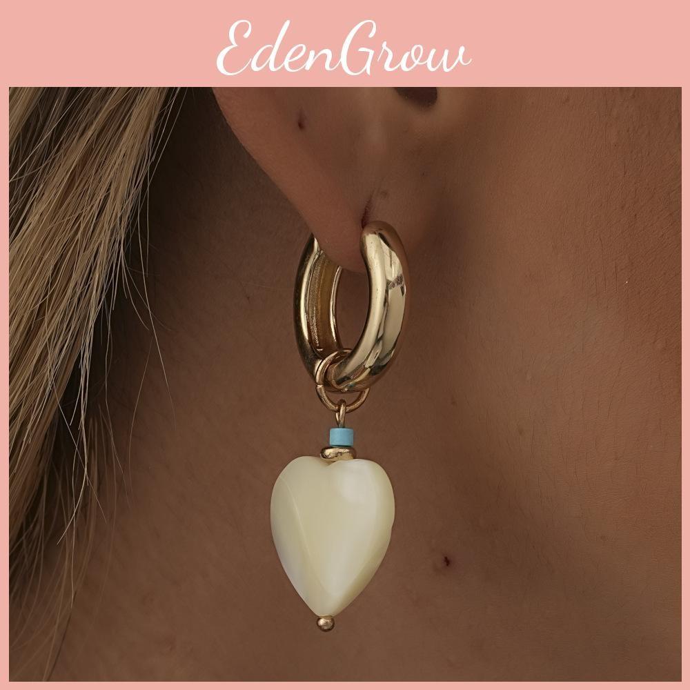 Earrings Retro Heartshaped For Women Elegant Geometric Design Copper