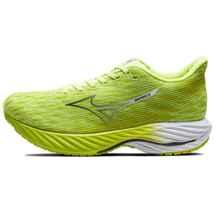 Mizuno Men s Wave Rider 28 Running Shoes Neo Lime/Black J1GC240309 42.5