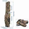 Oxford Fabric Fishing Rod Bag 3 Layers Fishing Carry Case Durable Fishing Tackle Bag  Outdoor Use