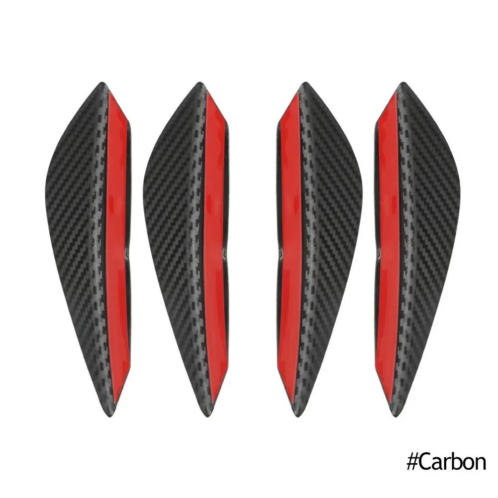 Universal Front Bumper Lip Decoration Diffuser Splitter Fins Body Spoiler Canards Valence Chin Car Tuning Canard Decor