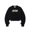 FREEDOM Women'S Gradient Logo Crop Sweatshirt (Black)