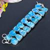 Blue Hememorphite Druzy Gemstone Handmade 925 Sterling Silver Bracelet 7-8" KG-1801