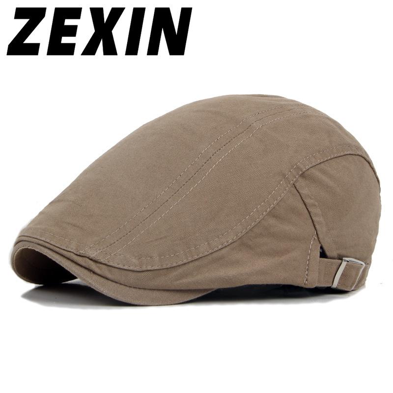 Beret Men and Women Spring and Summer Single-layer Thin Section of Cotton Painter's Cap British Solid-coloured Duck Tongue Cap Casual Forward Cap