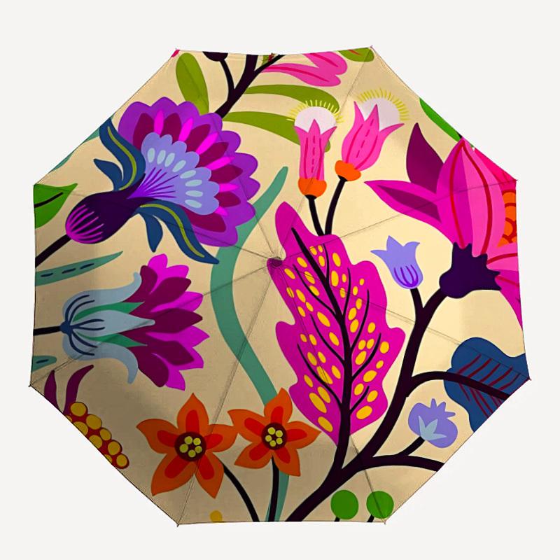 

1PC Floral Pattern Personality Umbrella with 8 Frames, Automatic Open, Durable Frame, Quality Craftsmanship yy250912118