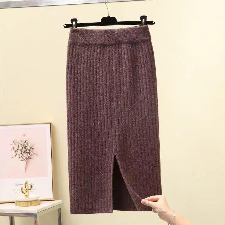 Dámská vlněná pouzdrová sukně s vysokým pasem - Kolekce podzim/zima 2023