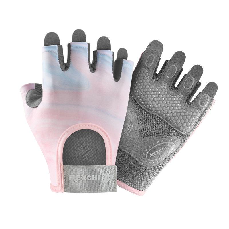 

New Women s Gloves Fitness Exercise Anti Slip Shock Absorption Half Finger Gloves Durable Breathable Anti Cocoon Sports Gloves XL