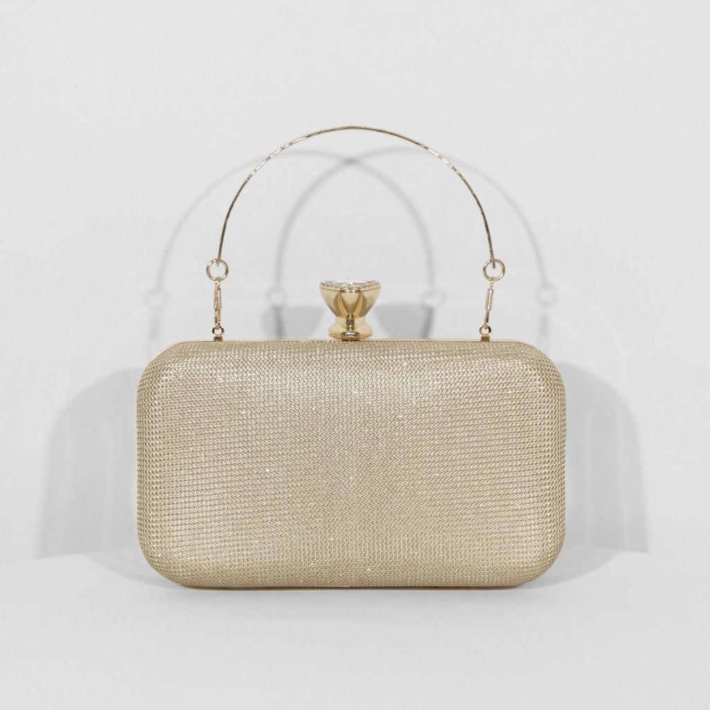 Light luxury woven shiny ladies dinner bag party bag with chain handbag diamond-encrusted high-end bag