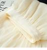 White Mesh Midi Skirt for Women - Elegant High Waist Drape Gentle Style