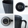 Wired Beans Wired Beans Mug To Last a Lifetime Kasama Ware Shinogi Mug 240ml Pair Set White Matt matte/Black