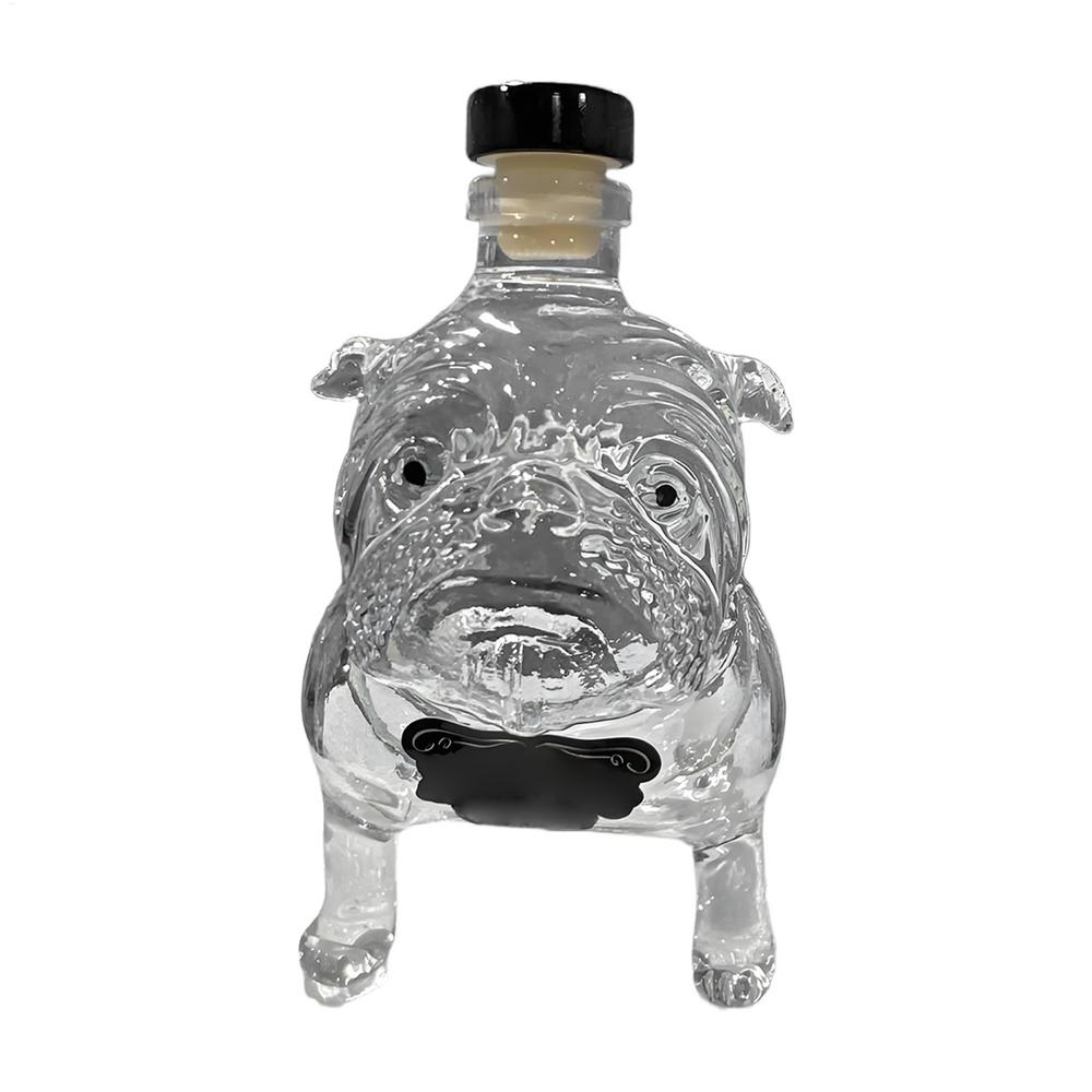 

1pcs Funny Glass Whiskey Bottle Collectible Novelty Whiskey Decanter Bulldog Shape Whiskey Bottle Decanter For Men Father чистый