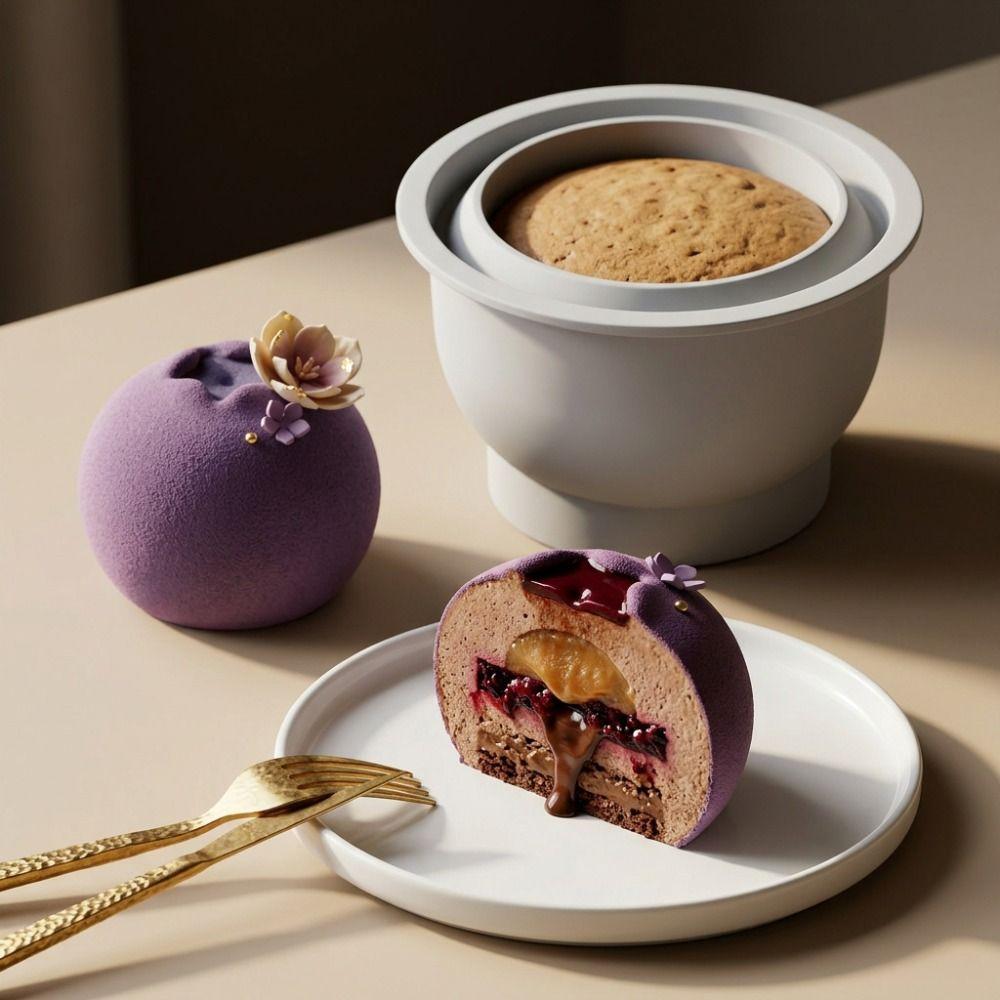 Food Grade Silicone Blueberry Mousse Cake Mold 4 Inch French Pastry Mold New Baking Mold  Pudding