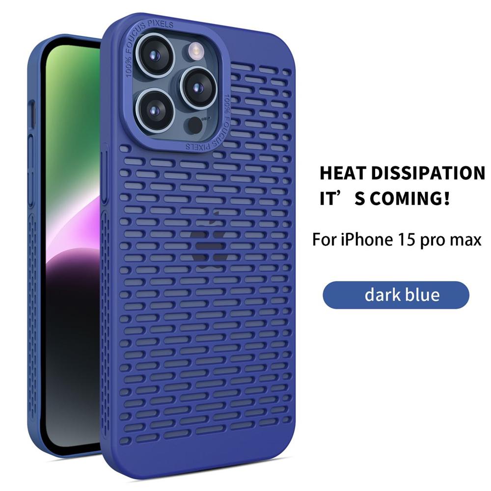 Heat Dissipation Shockproof Phone Case For iPhone 15 14 13 12 11 Pro Max Hollow Cold-Cut Lens Protection Anti-Fall Cover Funda