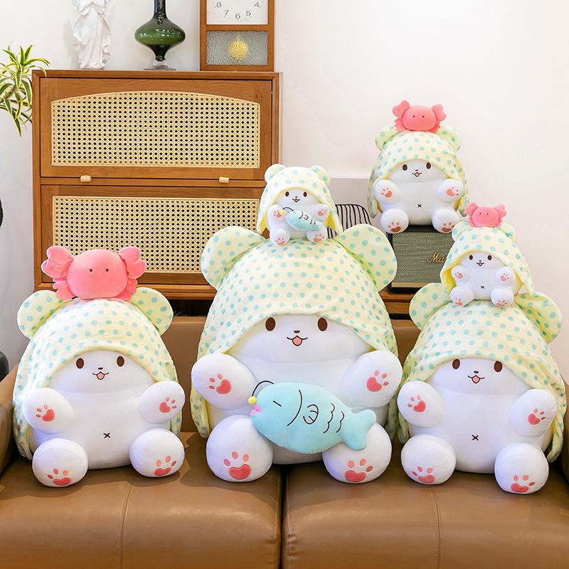 Blanket Bear Doll Bear Plush Toy Little White Bear Doll Sofa Throw Pillow To Accompany Sleeping Soothing Doll