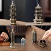 Classical Alloy Wenchang Tower Incense Burner For Home Office Decor And Spiritual Use