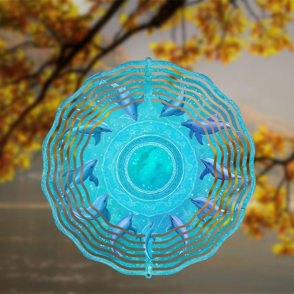 10 Zoll Hängendes Windspiel für Außengartendekor Drehbarer Haken Dynamisches Design Langlebig Ganzjährig Geschenk für Freunde Familie