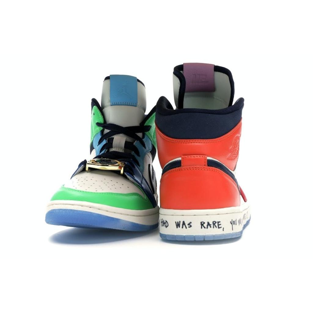 Melody Ehsani X  Air Jordan 1 Mid Fearless Women Sneakers Multi-Color White Black CQ7629-100