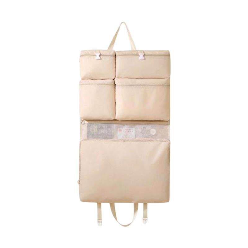 

Waterproof Polyester Travel Organizer For Clothes Underwear Storage Lightweight Luggage Packing Bags With Multiple Compartments бежевий