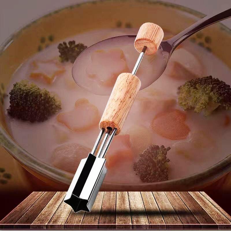 2pcs Stainless Steel Cookie Molds Stamped Shape Carrot Fruit Embossing Mold Butter Cone Push Press Baking Tools