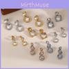 Geometric Stainless Steel Earrings With Zirconia For Women Summer Fashion Jewelry