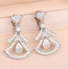 New Hot Brand Vintage Zircon Earrings for Women Luxury Jewelry Fashion Designer Eardrop Pure 925 Sliver Party Clip Earrings