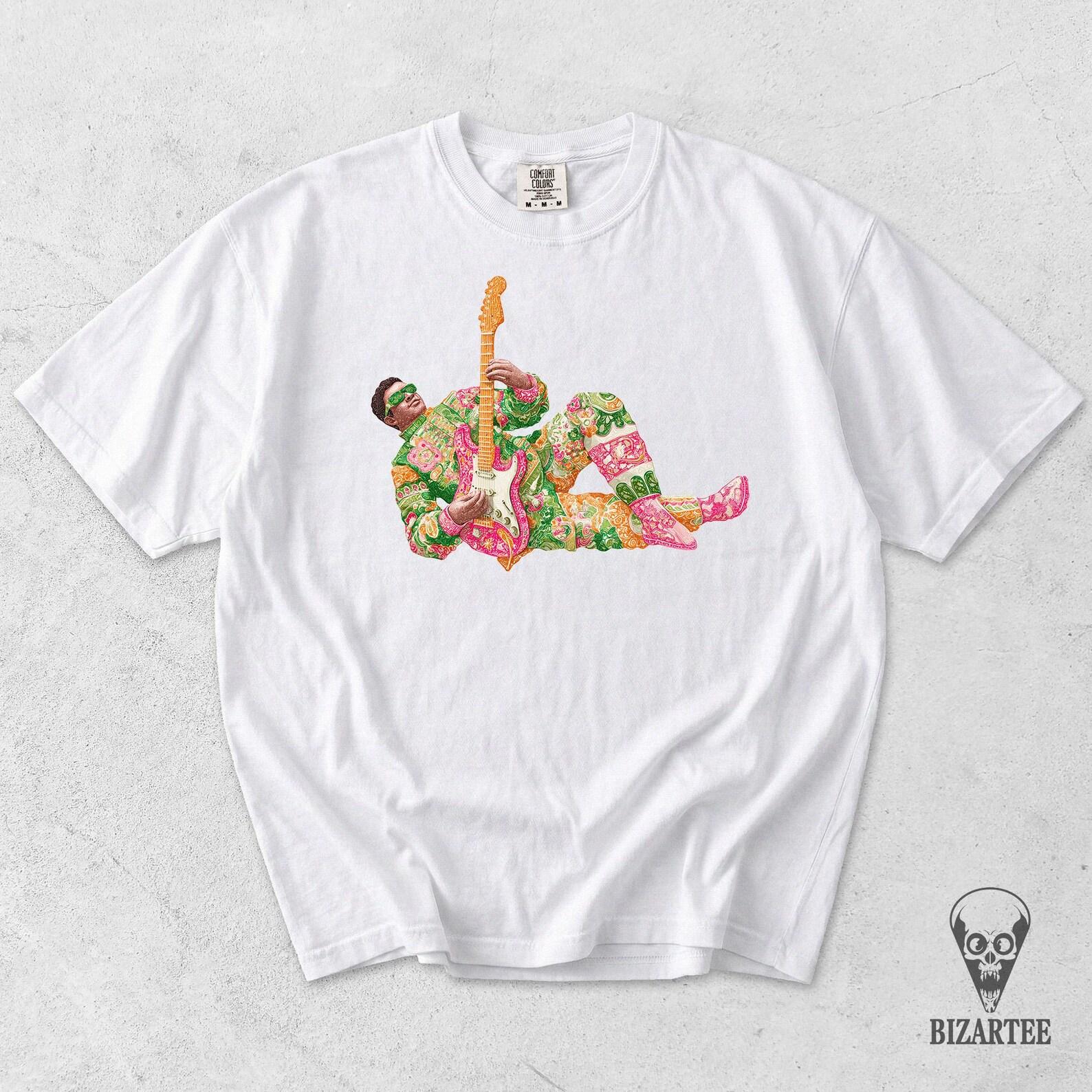 Psychedelic Funk T-Shirt, Electric Guitar Player Gift, Festival Outfit 4XL