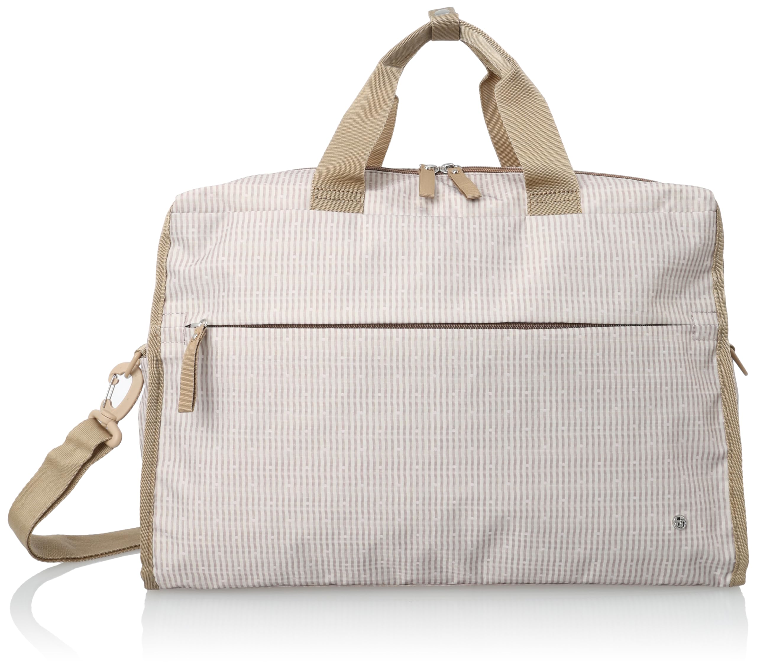 

Hiromichi Nakano Fesli Boston with Detachable Shoulder Beige Carry-On Bag, Lightweight, Strap, 1-2 Days, No. 17525, (Polka Dots)