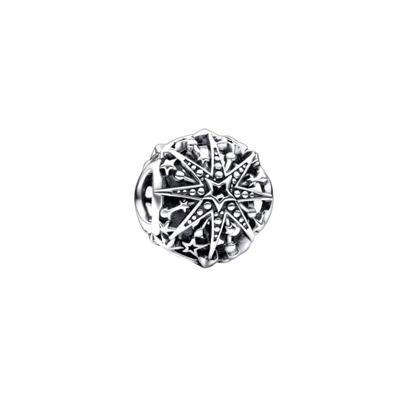 Pandora Celestial snowflake style sterling silver jewelry accessories men and women same style couple model silver 792360C00 серебряный