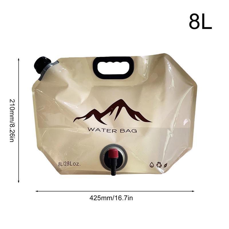 8L Camping Water Container Foldable Large Capacity Water Storage Jug Drink Storage Carrier Tank Water Storage Bag with Faucet